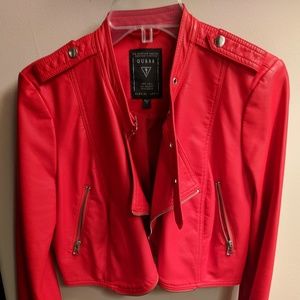 NWOT Guess Faux Leather Moto Jacket